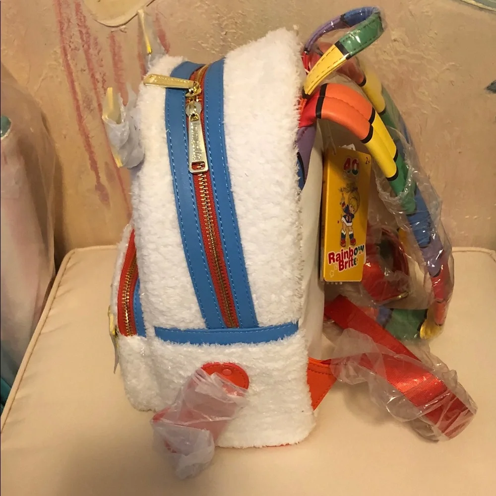 Loungefly Rainbow-bright Twink plush figural light up Backpack New! Hard Tag